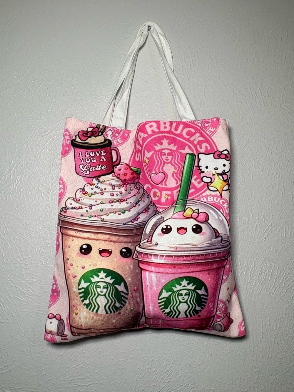 Hello Kitty Sb  Pink Character Tote Bag no zipper